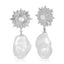 Supernova Baroque Pearl Drop Earring - Mother of Pearl/Silver