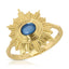 Supernova Ring - Blue Mother of Pearl/Gold