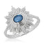 Supernova Ring - Blue Mother of Pearl/Silver