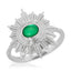 Supernova Ring - Green Mother of Pearl/Silver