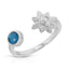 Supernova Shooting Star Ring - Blue Mother of Pearl/Silver