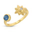 Supernova Shooting Star Ring - Blue Mother of Pearl/Gold