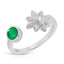 Supernova Shooting Star Ring - Green Mother of Pearl/Silver