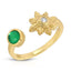 Supernova Shooting Star Ring - Green Mother of Pearl/Gold