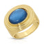 Saturn Statement Ring - Blue Mother of Pearl/Gold