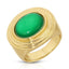 Saturn Statement Ring - Green Mother of Pearl/Gold