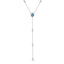 Supernova Y Necklace - Blue Mother of Pearl/Silver