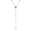 Supernova Y Necklace - Blue Mother of Pearl/Gold