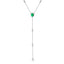 Supernova Y Necklace - Green Mother of Pearl/Silver