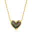 Oh My Heart necklace - Black Mother of Pearl