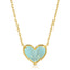 Oh My Heart necklace - Mint Cat's Eye
