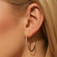 Skinny Pave Hoops - Gold
