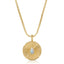 Radiant Coin Pendant - White Opal