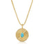 Radiant Coin Pendant - Blue Opal