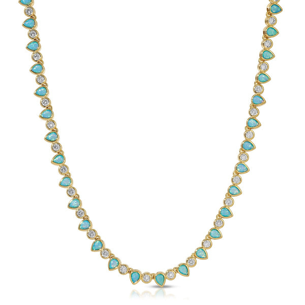 ぷっちbleufume♡long tennis necklace ゴールド Long Tennis Necklace | BLEU FUME