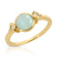 Starlight Gemstone Ring - Mint Cat's Eye