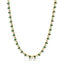 Teardrop Tennis Necklace- Emerald/gold - 15.5 Inch