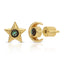 Lucky Star + Moon Studs - Abalone