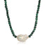 Sofia Baroque Pearl Beaded Necklace - Green Malachite