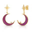 La Lune Earrings - Amethyst