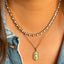 Teardrop Tennis Necklace- White Opal - 15.5 Inch