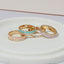 Pave Enamel Stacking Ring - Pastel Pink