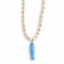 Beaded Freshwater pearl necklace with Fish Charm