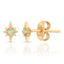 Tiny Starburst Studs - Opal