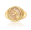 Deco Unicorn Signet Ring - Vanilla Enamel