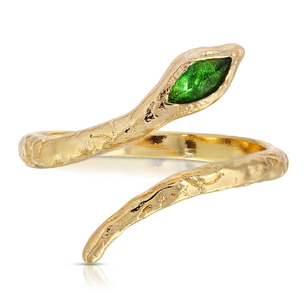 Mystic Serpent Ring Green Quartz – Elizabeth Stone