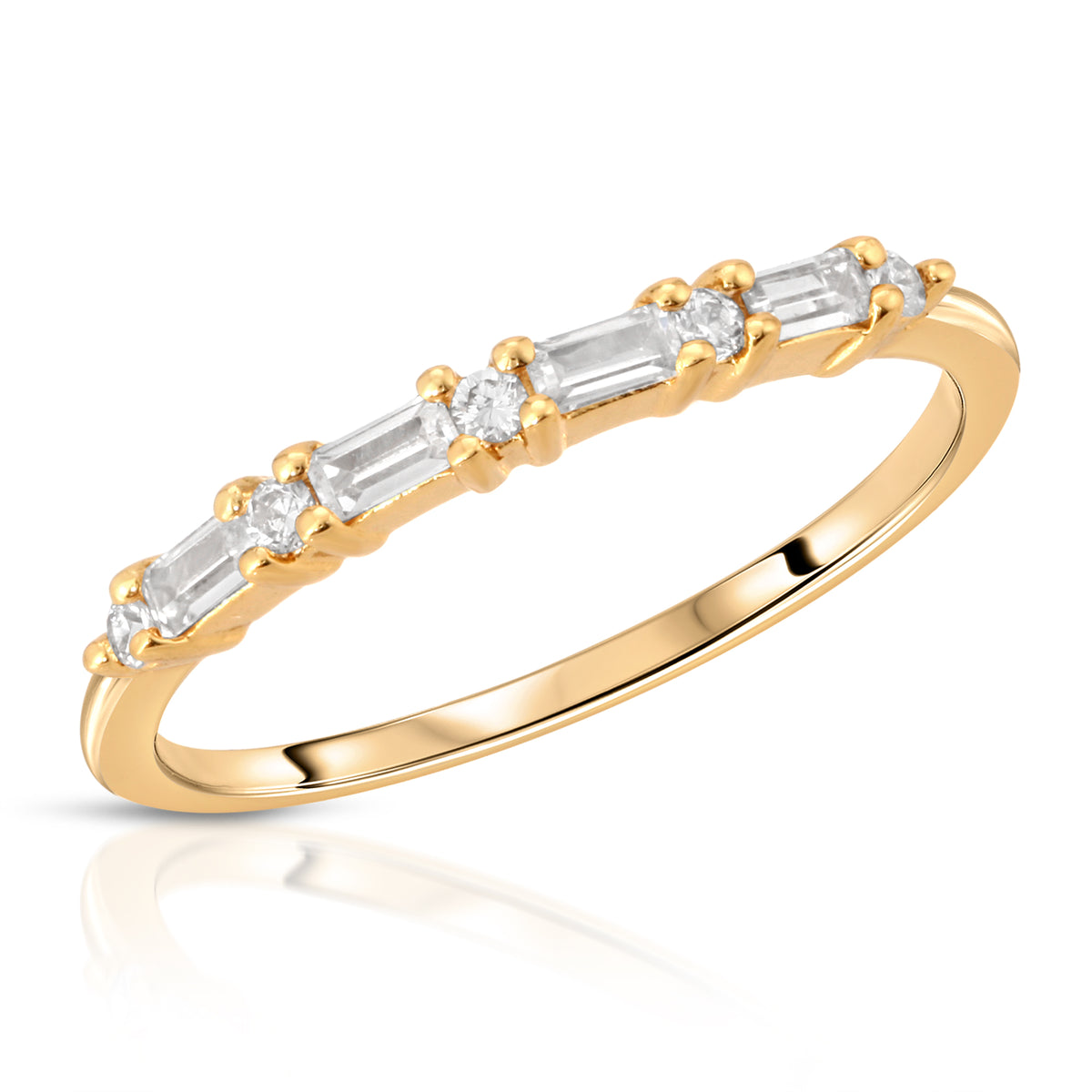 The Baguette Stacking Ring - Stunning Women's Eternal CZ Stacking Ring