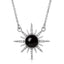 Gemstone Starburst Necklace - Black Onyx/Silver