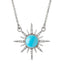 Gemstone Starburst Necklace - Turquoise/Silver