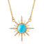 Gemstone Starburst Necklace - Turquoise