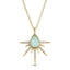 Starlight Burst Necklace - Mint Cat's Eye