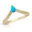 Gem Drop Textured Stacking Ring - Turquoise