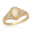 Gem Drop Pave Signet Ring - Moonstone