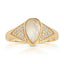 Gem Drop Pave Signet Ring - Moonstone