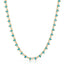 Teardrop Tennis Necklace- Turquoise/gold - 15.5 Inch