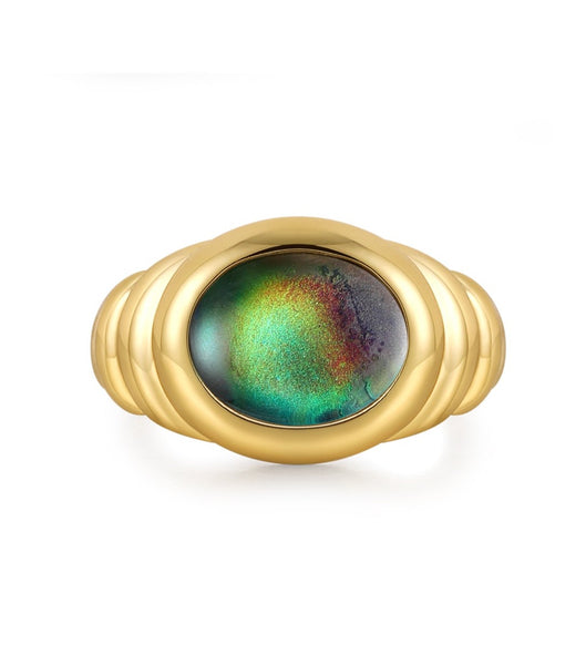 【SYKIA】2 Stone Mood Ring Gold SYKIA】2 Stone Mood Ring Gold