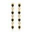 Teardrop Tennis Drop Earring- Black